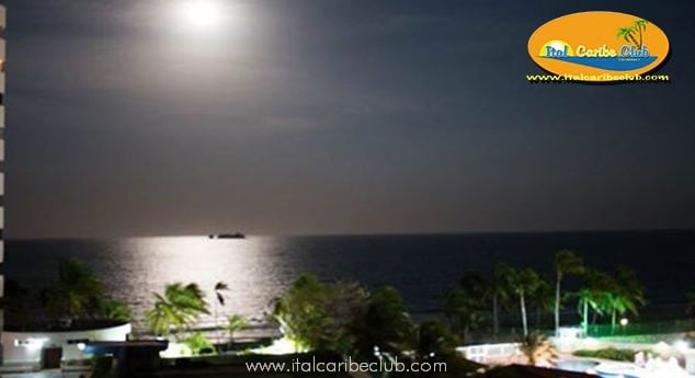 eclissi di luna dalla Isla de Margarita